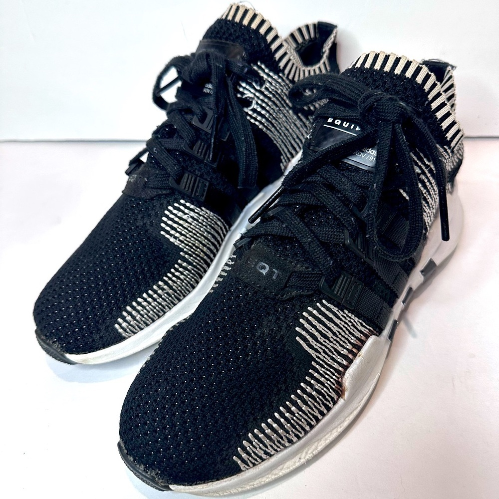 Used adidas Black and White Sneakers